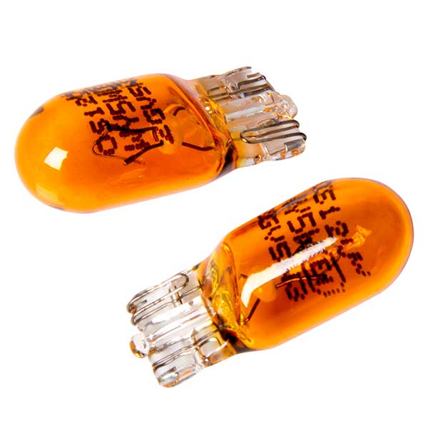 Osram 501A (Amber) Bulb 12v 5w - Twin Pack