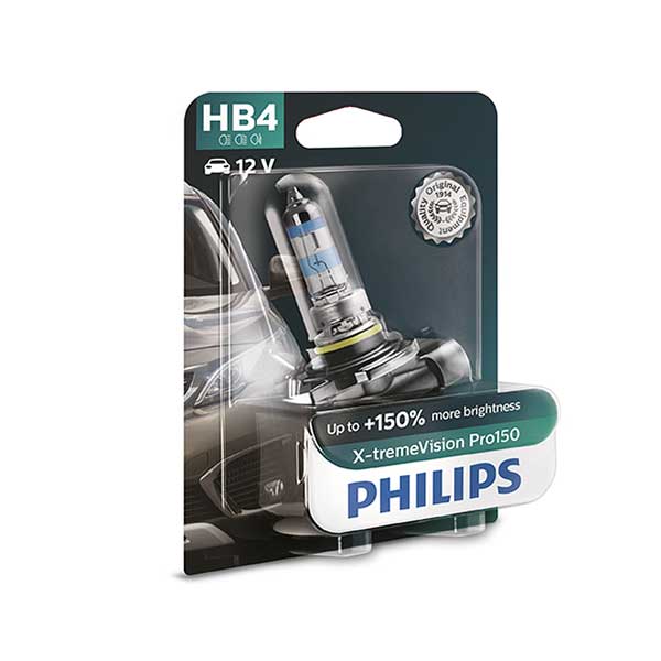 Philips 12V HB4 X-treme Vision Pro150 +150% Brighter Upgrade - Single Pack