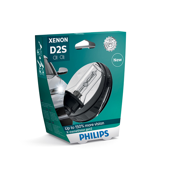Philips X-Treme Vision Gen2  D2S Xenon Bulb up to 4800K - Single Boxed