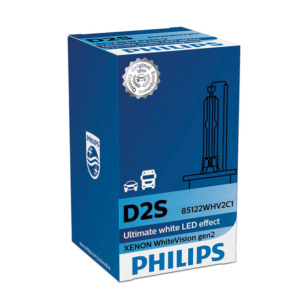 Philips White Vision D2S Xenon Bulb 6000K - Single Boxed