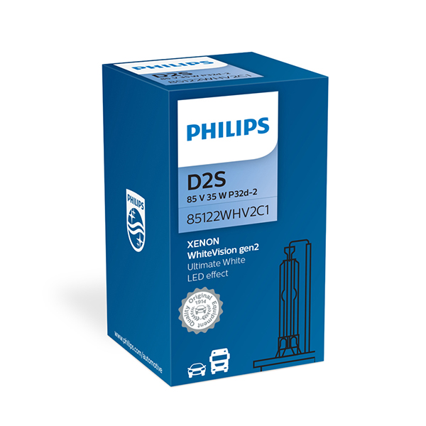 Philips White Vision D2S Xenon Bulb 6000K - Single Boxed