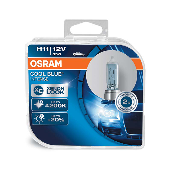 Osram Cool Blue Intense H11 Headlight Bulbs With A Xenon Look (2 Bulbs ...