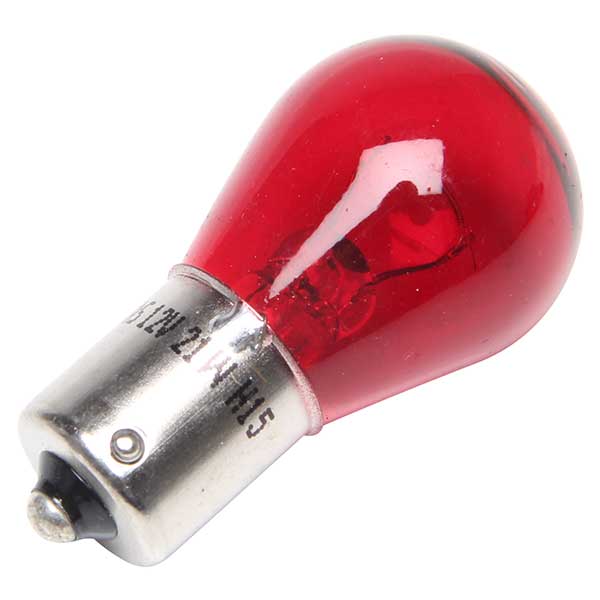 Lucas 382 12V 21W Single Filament Red Bulb - Single Bulb