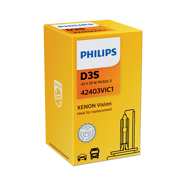 Philips Vision D3S Xenon Bulb 4300K Single Boxed Mercury Free