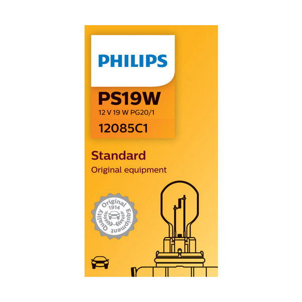 Philips PS19W 12V 19W Round Black Base Bulb - Single Bulb