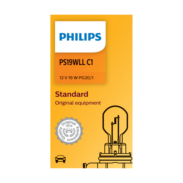 Philips PS19W Long Life 12V 19W Black Base - Single Boxed