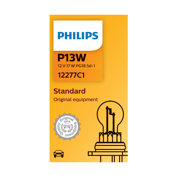 Philips P13S 12V 13W Black Base Bulb - Single Pack
