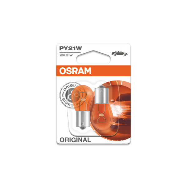 Osram 581 12V PY21W Amber Bulb - Twin Pack
