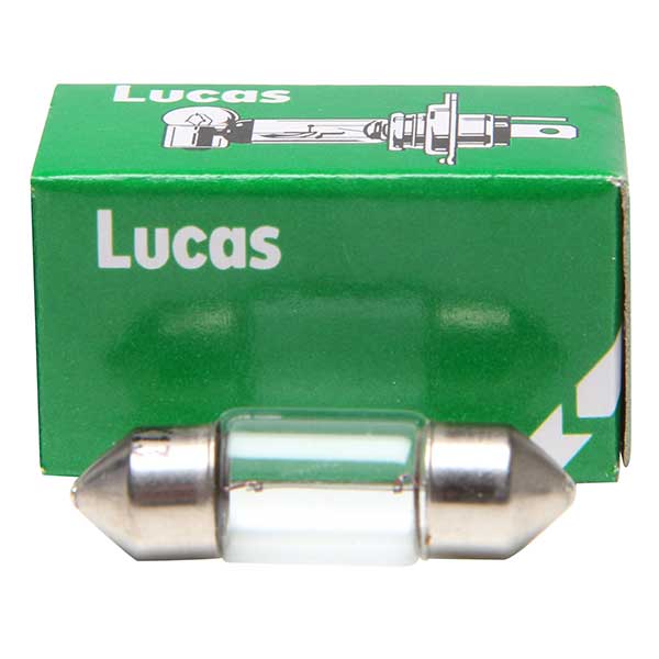 Lucas R269 12V 10W Festoon SV8.5 Light Bulb – 30mm, Warm White, Incandescent – Boot/Map/Number Plate Light