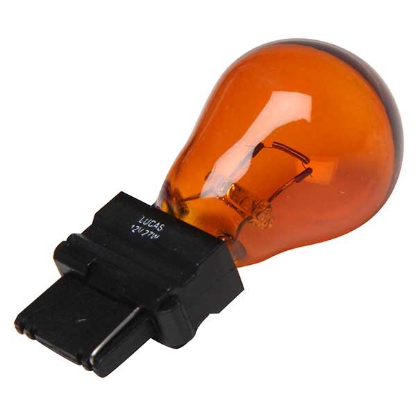Lucas 182 12V 27W Black Base Amber Bulb - Single Pack