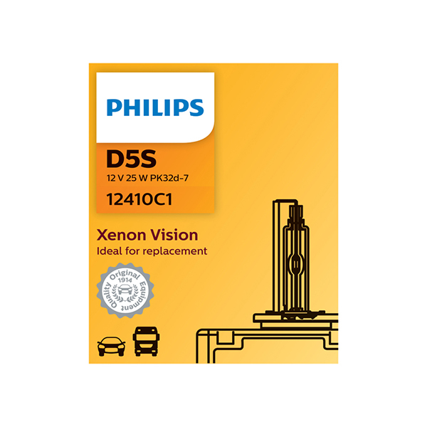 Philips Vision D5S 25W 12V Xenon Bulb 2000LM - Single Boxed