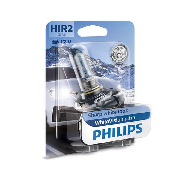 Philips 12V HIR2 White Vision Ultra +60% Brighter Upgrade - Single Pack