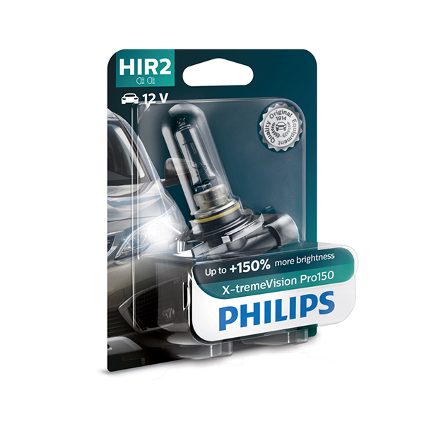 Philips 12V HIR2 X-treme Vision Pro150 +150% Brighter Upgrade - Single Pack