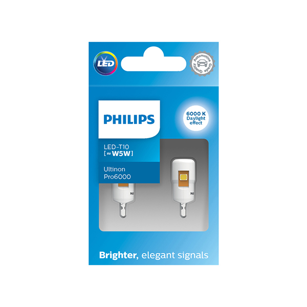 Philips 501 12V W5WX-Treme Vision LED Bulb 6000K - Twin Pack