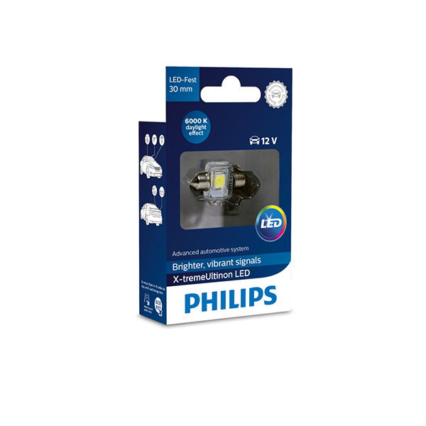 Philips 269 12V C5W X-Treme Vision LED Festoon Bulb 6000K - Single Box