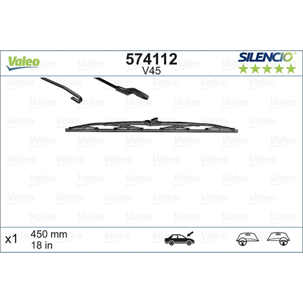 Valeo Valeo Silencio Wiper Blade V45