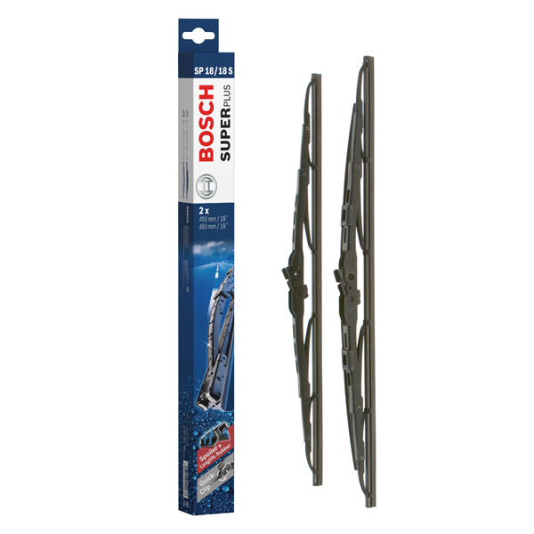 Bosch Super Plus Universal Wiper Blade Set With Spoiler SP18/18S