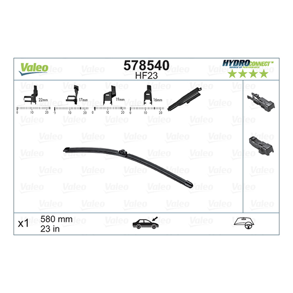 Valeo Hydro Connect Wiper Blade HF23
