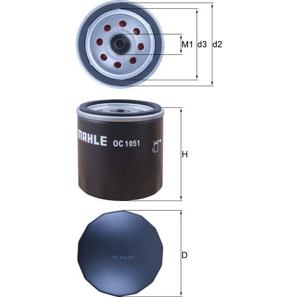 Mahle Knecht Mahle Knecht Oil Filter Oc1051