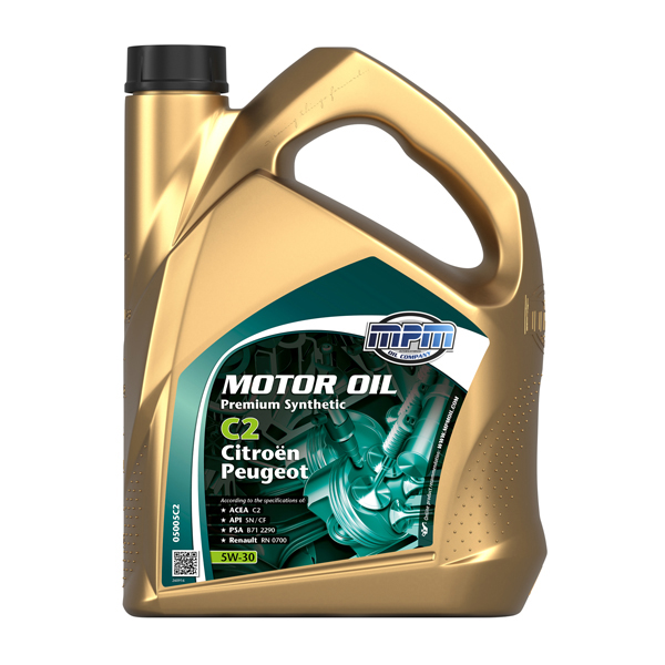 MPM Oil 5W-30 Premium Synthetic C2 Citroën / Peugeot 5L