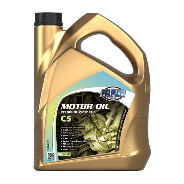 MPM Oil 0W-20 Premium Synthetic C5 5L