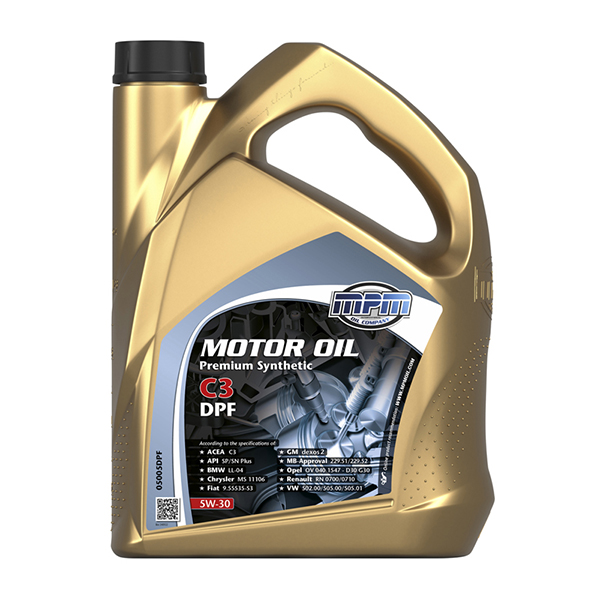 MPM 5W-30 Premium Synthetic C3 DPF 5Ltr | Euro Car Parts