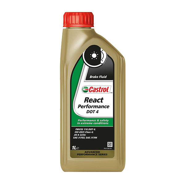 Castrol React Dot4 Performance Brake Fluid - 1ltr