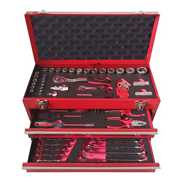 Top Tech 2 Drawer Portable Tools Chest and 92 Piece Tool Kit