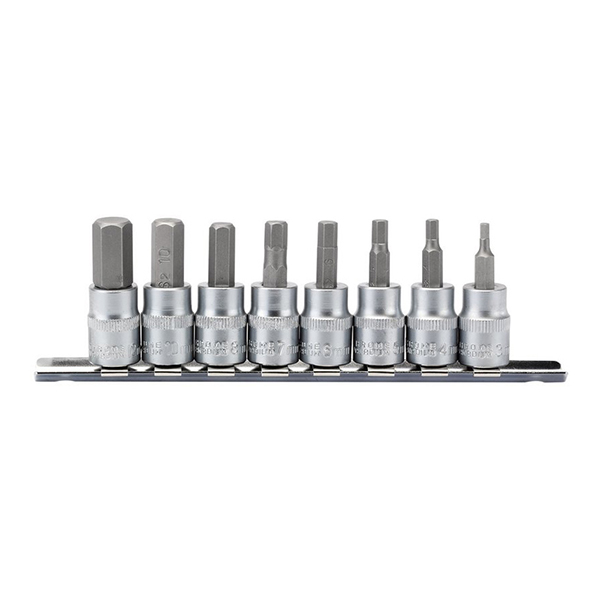 Draper Metric Hex. Socket Bit Set, 3/8" Sq. Dr., 48mm (8 Piece)