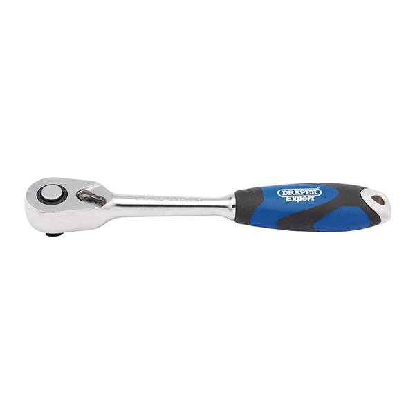 Draper Soft Grip Reversible Ratchet, 3/8" Sq. Dr., 72 Tooth