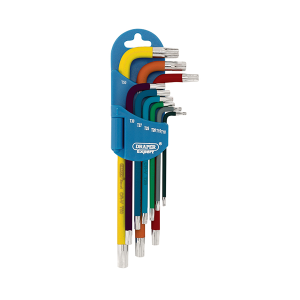 Draper TX-STAR® Metric Coloured Long Arm Key Set (9 Piece)