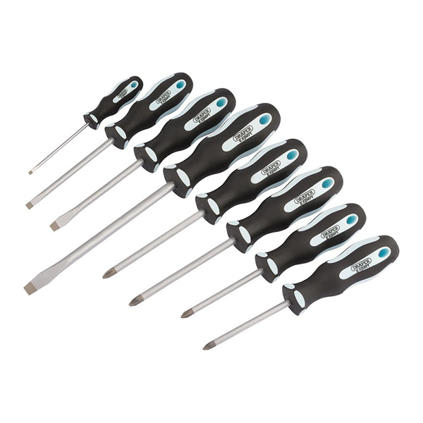 Draper Expert Heavy Duty Soft Grip Screwdriver Set (8 Piece)