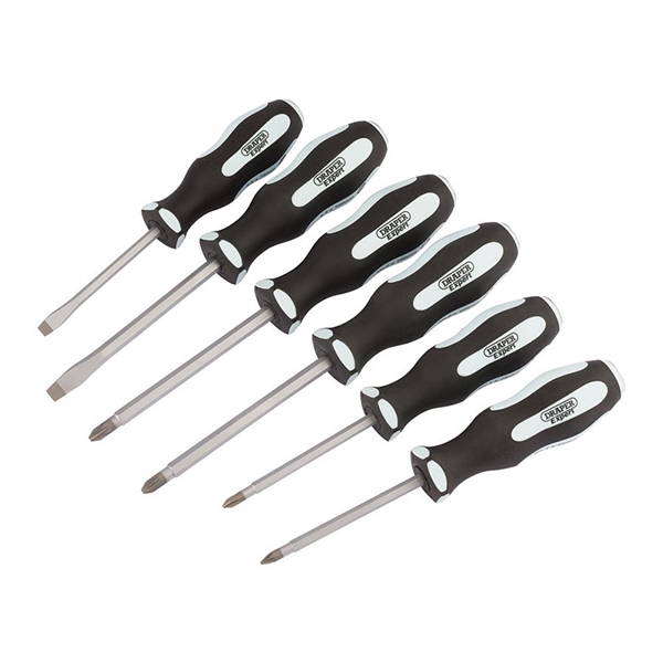 Draper Expert 'Pound Thru' Soft Grip Screwdriver Set (6 Piece)