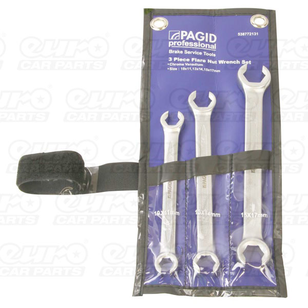 Pagid 3 Piece Flare Nut Wrench Set
