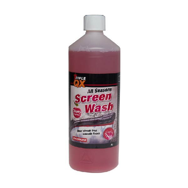 TRIPLE QX -7c Concentrated Screenwash 1Ltrs Cherry Scented All seasons
