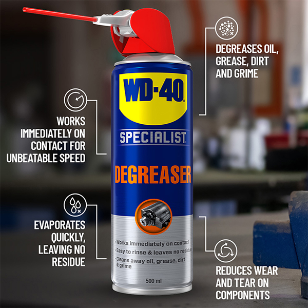 WD-40 Fast Acting Degreaser with Smart Straw 500ml