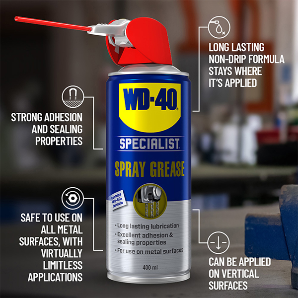 WD-40 Specialist Long Lasting Spray Grease with Smart Straw 400ml