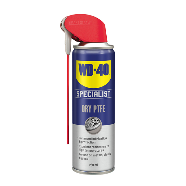 WD-40 Specialist Anti Friction Dry PTFE Lubricant with Smart Straw 250ml