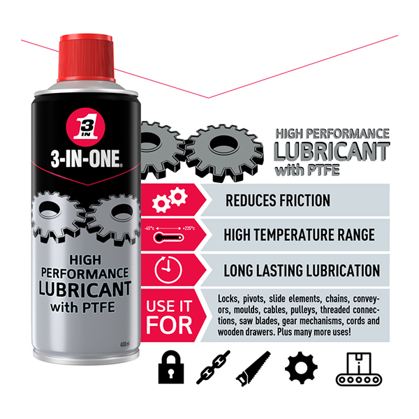 3-IN-ONE High Performance Lubricant with PTFE 400ml