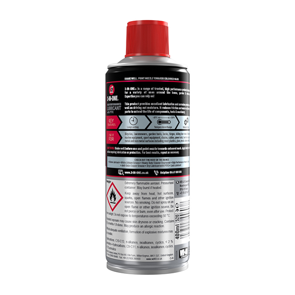 3-IN-ONE High Performance Lubricant with PTFE 400ml