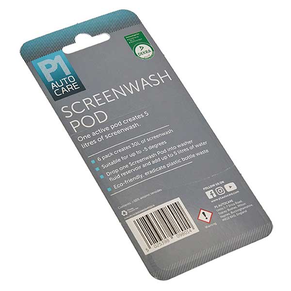 Concentrated Screenwash 6 pack pods Rasberry Scented