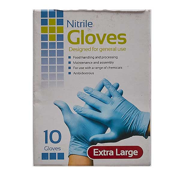 TRIPLE QX Nitrile Gloves Blue XL 10 Pack Euro Car Parts