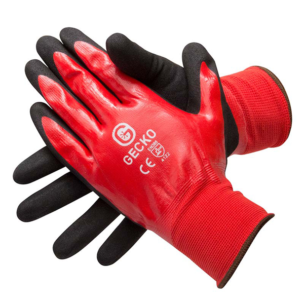 Gecko Gecko Oil Proof High Grip Gloves (Pair) - Size 9 Large