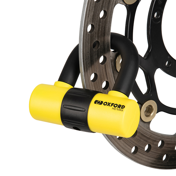Oxford HD Max 14mm Motorcycle Disk Lock Yellow
