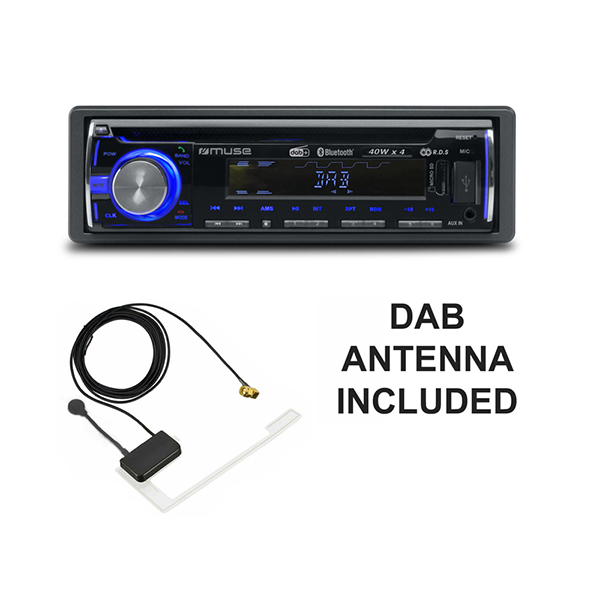 Muse DAB+ CAR RADIO CD PLAYER B/TOOTH & USB/MICRO SD INCL DAB+ AERIAL
