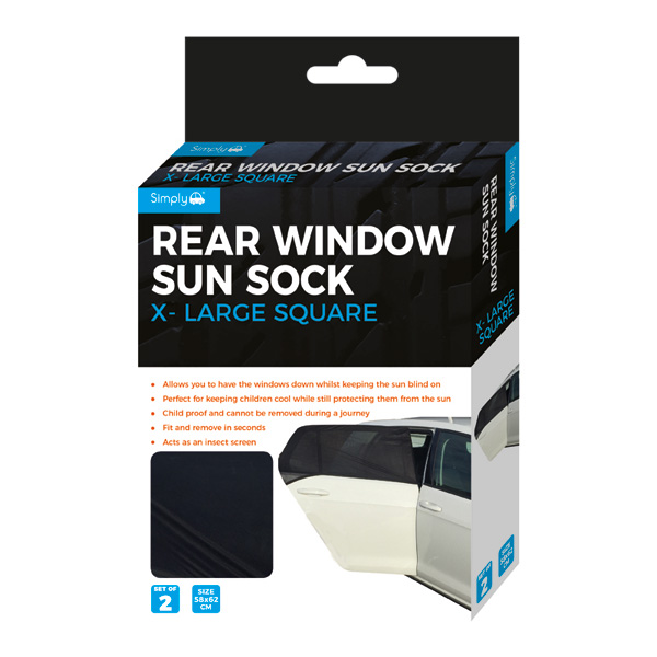Simply X-Large Square Sun Sock 2 Pack