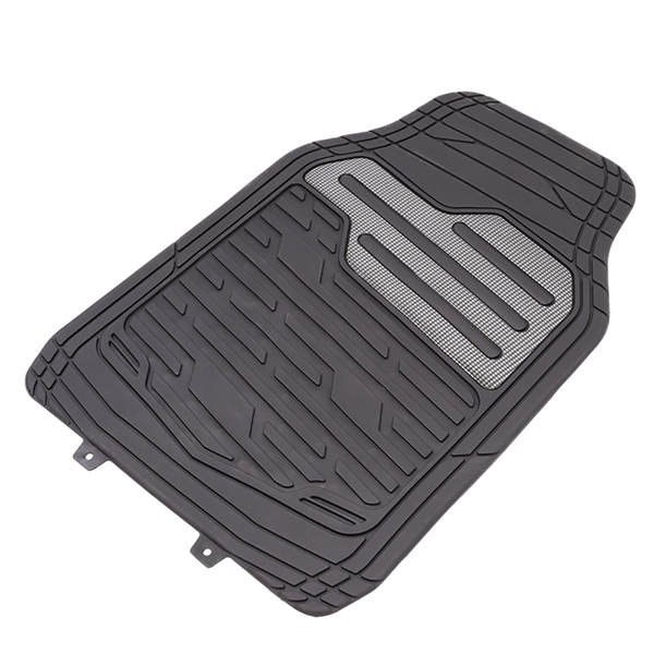 Streetwize Adonia 4 pce Rubber Mat Set with "Metallic" Carbon Heel Pad