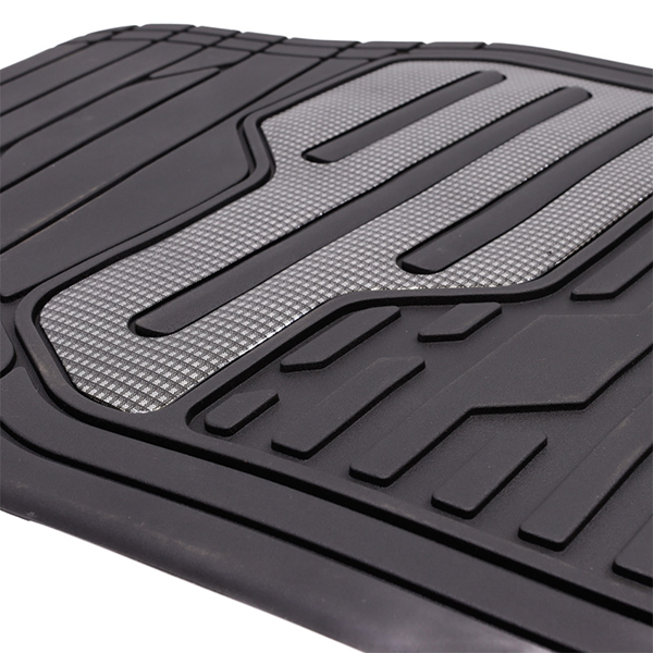 Streetwize Adonia 4 pce Rubber Mat Set with "Metallic" Carbon Heel Pad