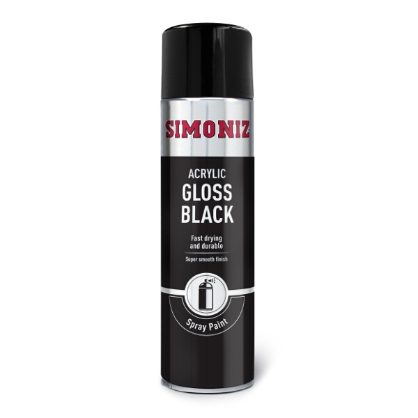 Simoniz Gloss Black Spray Paint 500ml