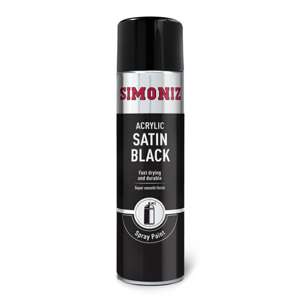 Simoniz Satin Black Spray Paint 500ml